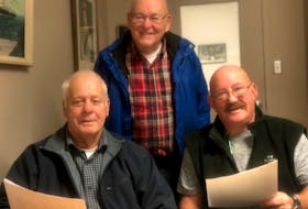 North Sydney Historical Society members, from left, chairman Joe Meaney, board member Wes Stewart and treasurer Harry Taylor.