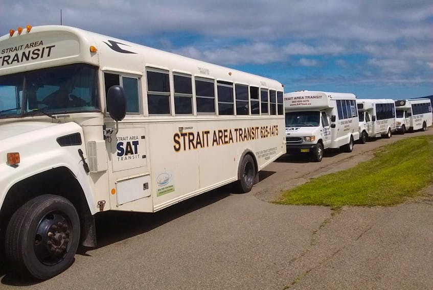 Strait Area Transit’s fleet may be parked here but efforts are underway to bring rural bus service to other parts of Cape Breton.