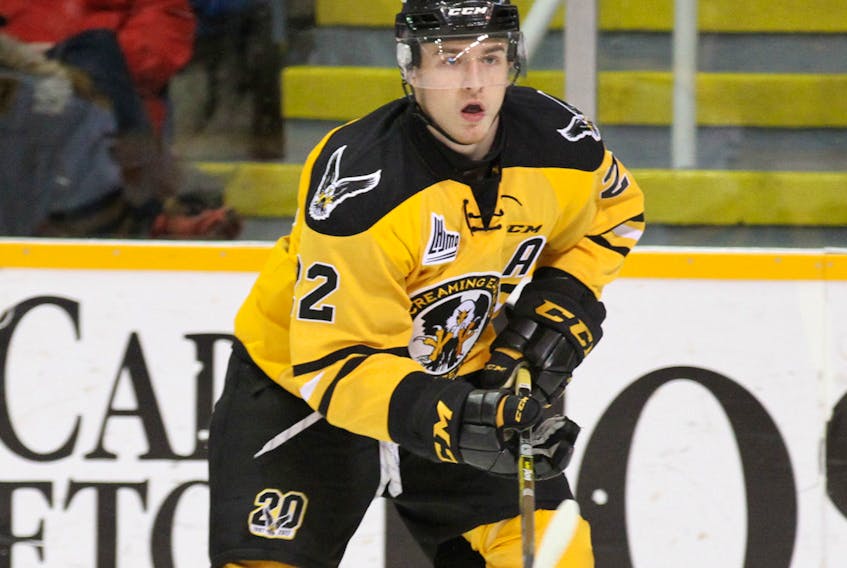 Jordan Ty Fournier is in his fourth and final season in the Quebec Major Junior Hockey League. The gritty forward is off to a strong start offensively, with five goals and five assists in his first 14 games. Cape Breton Screaming Eagles photo