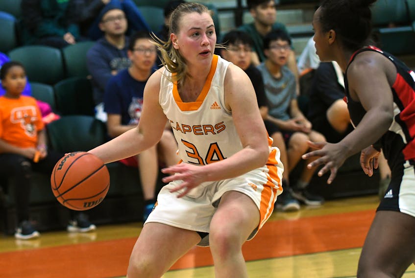 Hannah Brown of North Sydney is in her final season in the Atlantic University Sport with the Cape Breton Capers women’s basketball team. In five games this season, Brown is averaging 28.8 points per game.