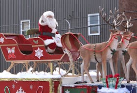Santa Claus made his first of several parade appearances in the Cape Breton Regional Municipality on Saturday. Staff