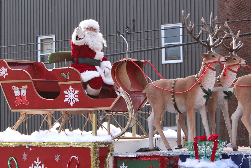 Santa Claus made his first of several parade appearances in the Cape Breton Regional Municipality on Saturday. Staff