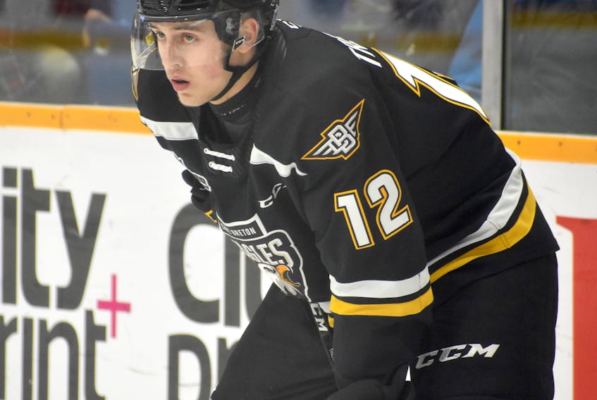 Connor Trenholm of the Cape Breton Eagles is playing in his rookie season in the Quebec Major Junior Hockey League. The Cole Harbour native has five assists in 42 games and is on the verge of scoring his first career major junior goal.