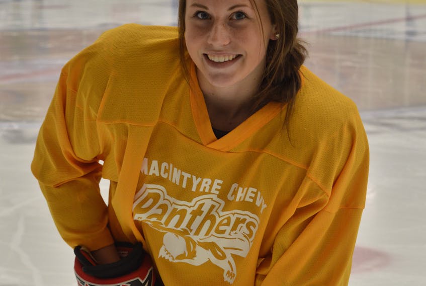 Aimee O’Neill of Glace Bay will skate for Team Atlantic at the 2017 Canadian Women’s Under-18 Championship in Quebec City, Nov. 1-5.