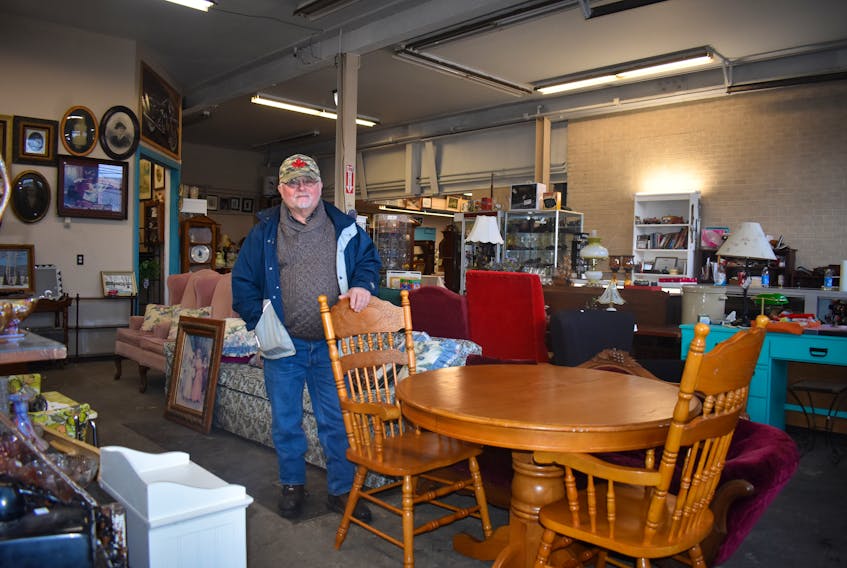 Glenn Mitchelitis is shown inside the new location for his used furniture business. Just Used Furniture is now open at 121 Prince St. in Sydney. GREG MCNEIL/CAPE BRETON POST