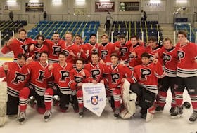 The Glace Bay Panthers captured the Highland Region championship, sweeping the best-of-three final series with the Memorial Marauders at the Emera Centre Northside on Thursday. Member of the team, not in order, Ty Clarke, Owen Coombes, Tyler Cormier, Matthew Crane, Brady Doucette, Mason Fraser, Jonathan Gallant, Parker Hanrahan, Adam Hicks, Jarrett Hicks, Mitchell MacDonald, Darian MacInnis, Connor MacIntyre, Ethan Murrant, Dylan O'Neill, Liam Peterson, Lochlan Pilling, Logan Snow, and Khonor White. PHOTO SUBMITTED/DWAYNE DOUCETTE