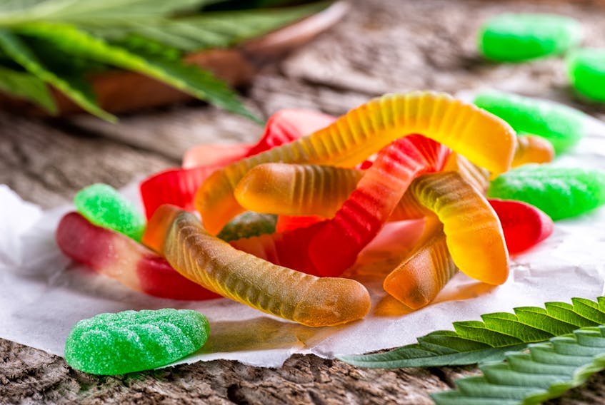 Some cannabis-infused gummy candy. The legal sale and production of edible cannabis, cannabis extracts and cannabis topicals will come into effect under the Cannabis Act on Oct. 17.