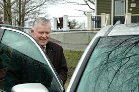 Ernest Fenwick MacIntosh gets into his lawyer’s car outside the Port Hawkesbury Justice Centre during his trial on historic sexual abuse charges in this 2010 Cape Breton Post file photo. Six men who allege MacIntosh abused them as boys in the Port Hawkesbury area in the 1970s have filed a lawsuit against him in Nova Scotia Supreme Court saying they have suffered lifelong emotional harm.