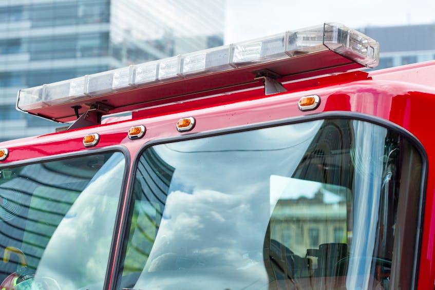 Fire truck stock image.