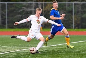 Cape Breton Capers forward Charlie Waters is among five Capers players entered in the Canadian Premier League-U Sports Draft on Friday. The Blackpool, U.K., native finished the 2019 Atlantic University Sport season with 10 goals and 15 points.