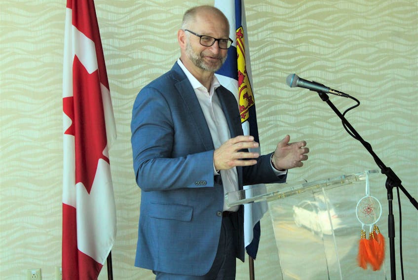 David Lametti, minister of justice and attorney general of Canada, announced a nearly $1-million non-repayable contribution over three years to the Mi'kmaw Economic Benefits Office, which serves all five Indigenous communities in Cape Breton.