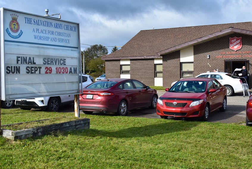 The parking lot and the pews were full for the final worship service at the New Waterford Salvation Army on Sunday. The church is now merged with the Glace Bay location.