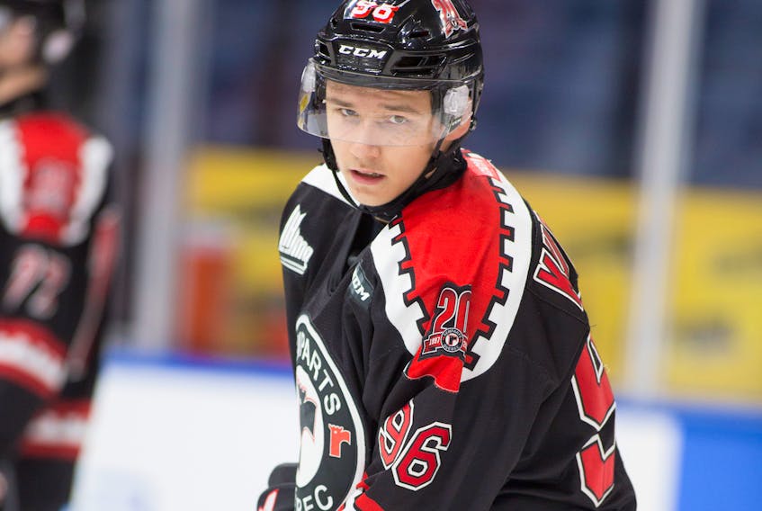Québec Remparts import Philipp Kurashev has put up nearly a point per game in helping his team to second overall in the Quebec Major Junior Hockey League standings. QMJHL photo