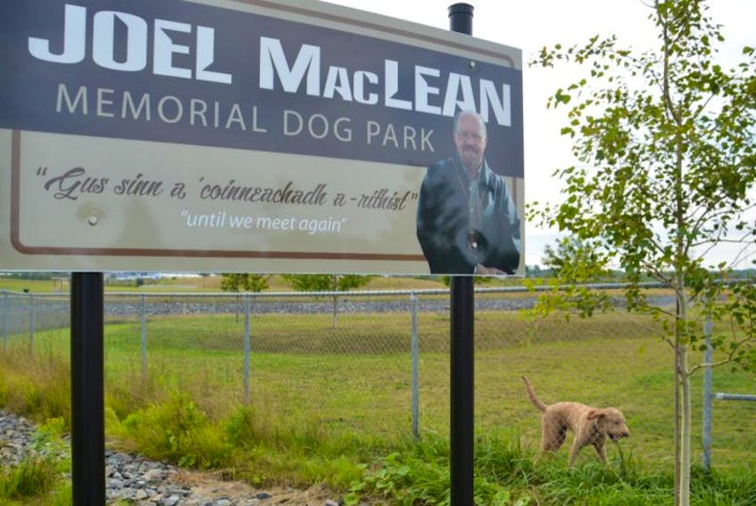 The dog park at Open Hearth Park was recently renamed the Joel MacLean Memorial Dog Park. MacLean was a former chief operating officer of Open Hearth Park. The sign also features the saying Gus sinn a coinneachadh a-rithist, which is Gaelic for ‘until we meet again.’
