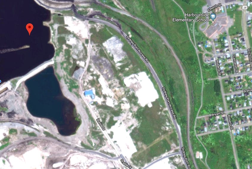 This image shows the co-ordinates where Membertou Development Corporation has indicated it intends to replacement a wharf. Google maps.