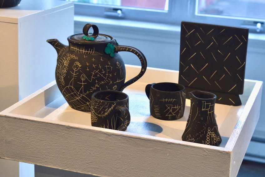 This tea set is one of the pieces featured in Paradoxical: Art & Craft By Weldon Bona, now on display at the Cape Breton Centre For Craft and Design, Sydney.