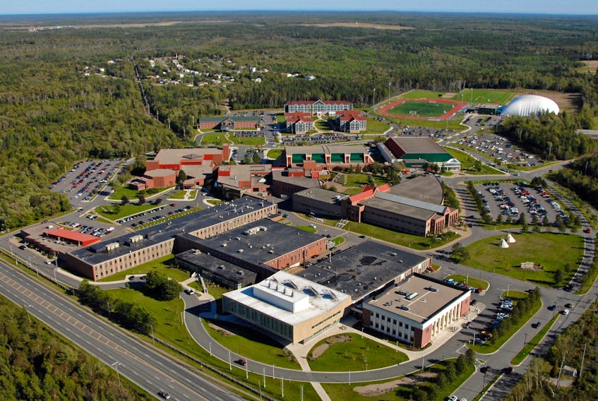 An aerial view of Cape Breton University showing the home away from home for some 2,700 international students who are attending the university this year. The positive economic impact of the university’s international students on Cape Breton’s economy is starting to be noticed.
