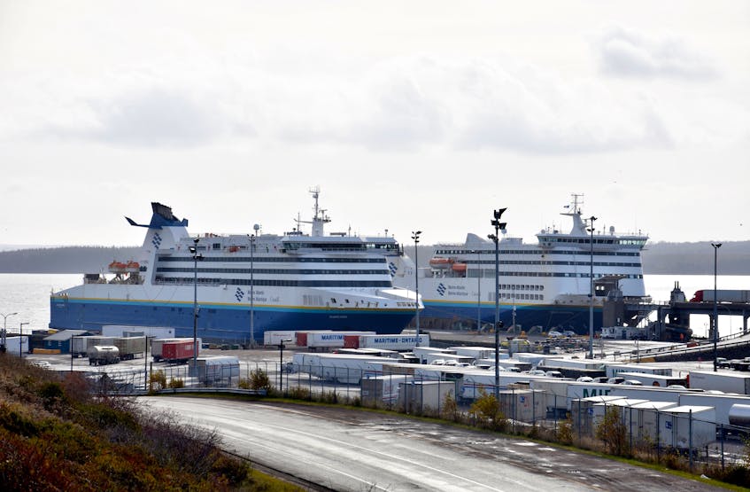 Marine Atlantic ferries MV Atlantic Vision, left, and MV Highlanders which carry passengers to and from Port aux Basque, N.L. are shown docked in North Sydney. The Chronicle Herald - FILE