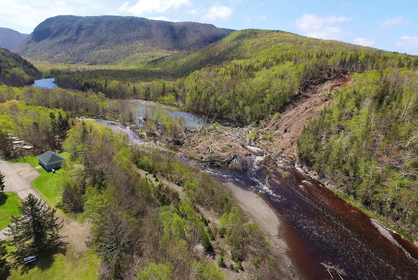 A 10-day cleanup along the shore of the Chéticamp River in May 2018 helped prevent a near disaster as Atlantic salmon returning to the river to spawn were blocked from reaching their destination after a landslide. For its efforts, Parks Canada was awarded the Atlantic Salmon Federation’s highest award, the T.B. “Happy” Fraser award for salmon conservation.