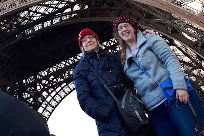 Cindy MacRae of Nyanza and Caitlin Hanam of Middle River were in Paris last month. Submitted photo.
