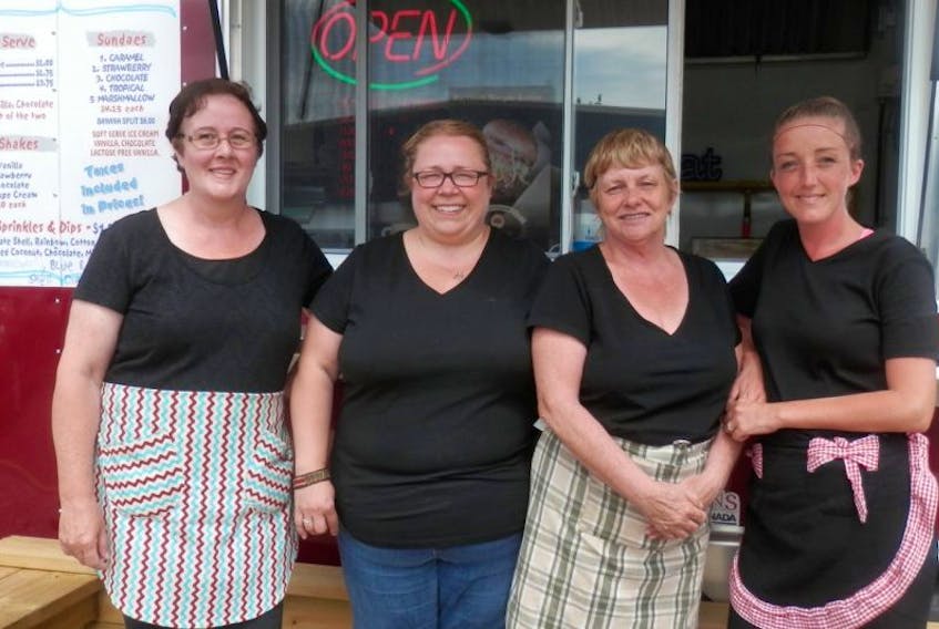 Staff at Carvellas's from left to right are Denise Bouter, owner Sheryl Dauphney, Jerrie MacDonald and Angela Robinson.
