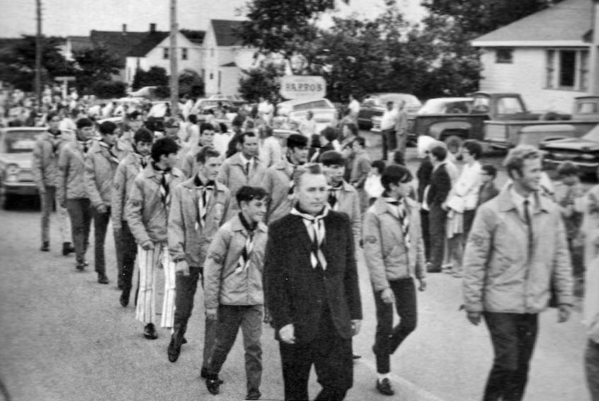 Port Morien Venturers in the 1970 Come Home Week Parade couldn’t wait to show off their new jackets. It didn’t matter that the quilt-lined jackets might be uncomfortable while marching in a parade on a hot August night.
