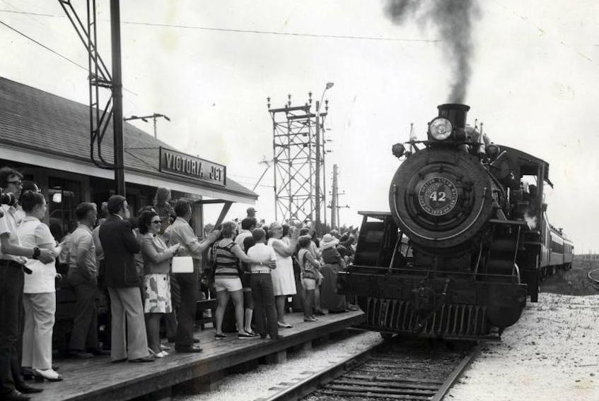 The old 42 makes its first trip on the Cape Breton Steam Railway in 1973.