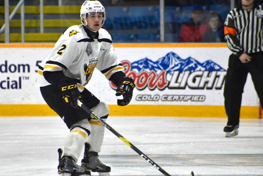 Roddie Sandilands of the Cape Breton Screaming Eagles is in his first full season in the Quebec Major Junior Hockey League after signing with the Shawinigan Cataractes as a free agent midway through the 2017-18 season. The 19-year-old was acquired by the Screaming Eagles in early January.
