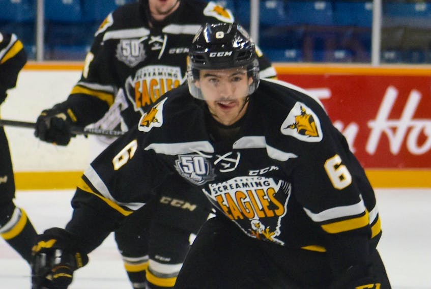 Ian Smallwood is in his second full season with the Cape Breton Screaming Eagles. The 19-year-old found a full-time spot in the Quebec Major Junior Hockey League when Cape Breton acquired him from the Quebec Remparts in November 2017.