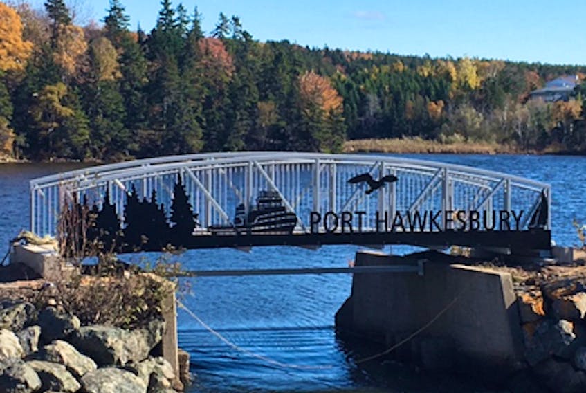 This bridge, designed and fabricated through a collaboration involving consultant WSP, Strait Engineering, Mulgrave Machine Works and the Town of Port Hawkesbury, was installed Monday near Grants Pond. It is the first physical component of the Destination Reeves Street project and will be part of an active transportation corridor in Port Hawkesbury.