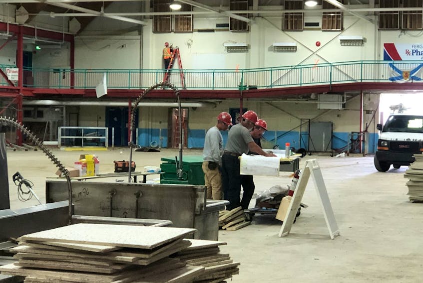 Renovations inside the Bayplex community rink began on Monday, July 8.