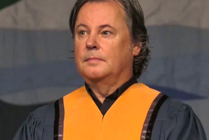 Bruce Guthro at Cape Breton University’s convocation ceremonies May 11 where he received an honorary doctorate degree.