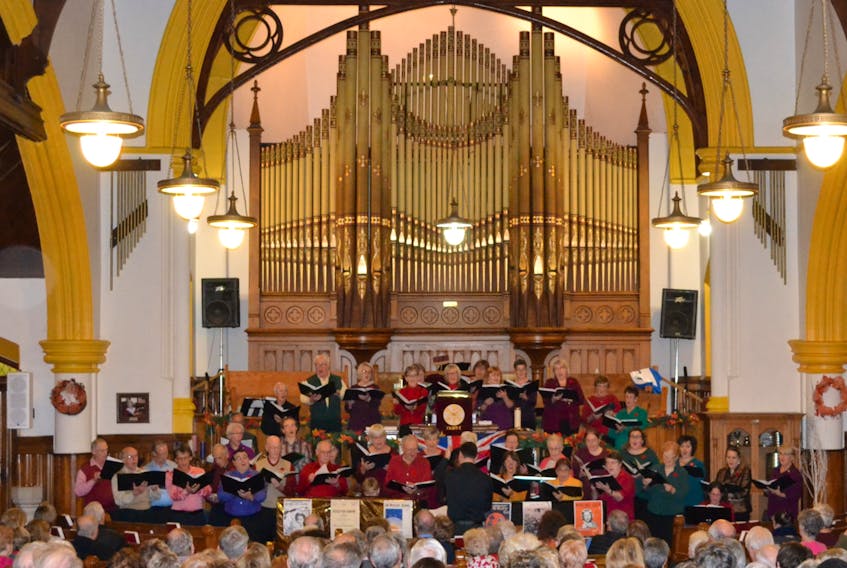 The Cape Breton Chorale performed at St. Matthew Wesley Church in North Sydney earlier this month. The chorale will present Christmas music at the Church of Christ the King in Sydney on Dec. 1 and at the Fortress of Louisbourg chapel on Dec. 2.