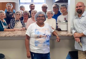 The heart and spirit of the Whitney Pier Community Kitchen is in its dedicated volunteers. I was able to snap a quick picture before volunteers rushed back to work before the kitchen opened for lunch. Robin Martelly photo.