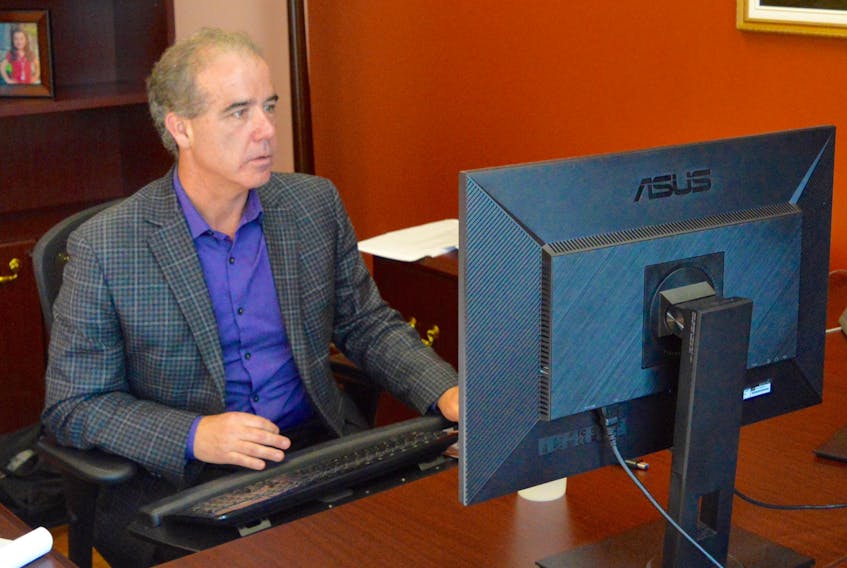 CBRM technology director John MacKinnon, shown here in his city hall office, is overseeing the implementation of the municipality’s new 311 phone service that is expected to be operational by mid-May.