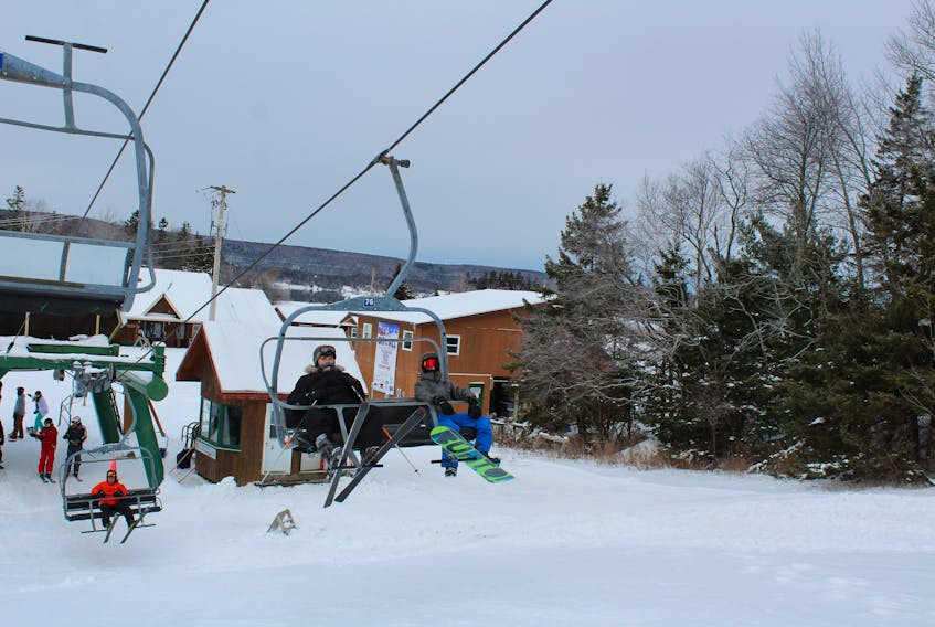 The file photo shows the chair lift in operation at Ski Ben Eoin. The Cape Breton Ski Club, which owns and operates Ski Ben Eoin, believes it could suffer “irreparable harm” if a determination is not made by the courts on whether the club can exercise its first right of refusal to purchase The Lakes golf course in Ben Eoin.