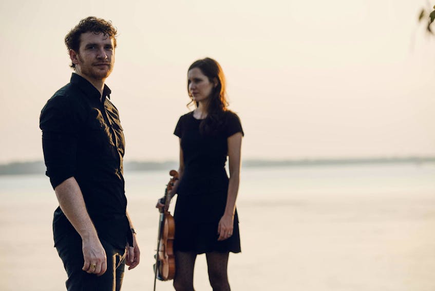 Calum MacKenzie, left, and Alexis MacIsaac make up MacIsaac and MacKenzie, a fiddle and piano duo that has been nominated for an East Coast Music Award.