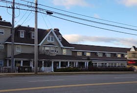 This is a Kings Road view of the Harbourview Inn & Suites, now listed for sale.