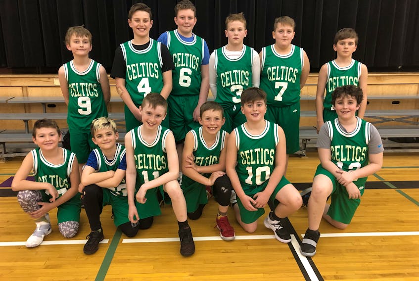 The New Waterford Celtics will join the New Waterford Magic in hosting this year’s Mini Coal Bowl this weekend at Greenfield Elementary School in River Ryan. Front row, from left, Matt MacNeil, Forrest Marketjohn, Cody McPhee, Cole Grant, Joe MacNeil and Josh Ratchford. Back row, from left, Jake MacKinnon, Jaxon Durando, Colten McPhee, Cohen MacDonald, William Young and Justin Chiasson.