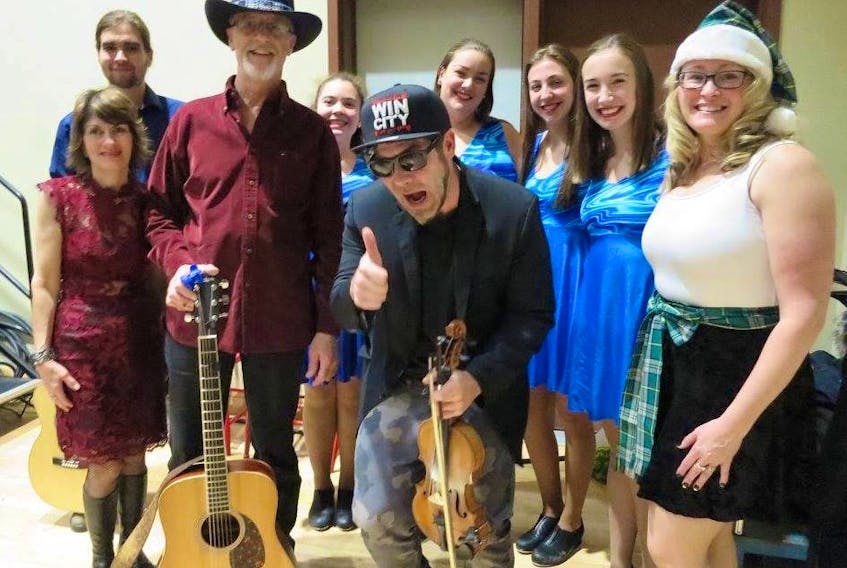 The Port Hawkesbury Civic Centre hosted the Celtic Christmas concert last month. Left to right, back row, Maxim Cormier, Grace DeWolfe, Kendra MacDonald, Ivy Marchand, Emma LeBlanc and front row, Hilda Chaisson, Robert Bouchard, Ashley MacIsaac and Trina Samson.