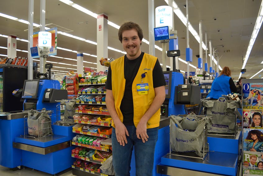Wesley O’Leary, 24, has been working at Walmart in Sydney River for the past 11 months. He recently helped a Sydney woman who has a disability complete her shopping and is now being flown to Toronto for an awards ceremony that honours employees who go above and beyond what is asked of them.