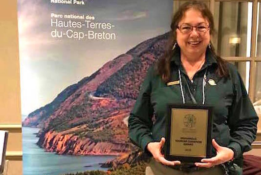 Mary Louise Bernard of Wagmatcook First Nation was honoured with the Indigenous Tourism Champion Award at the Nova Scotia Indigenous Tourism conference in Halifax last month.