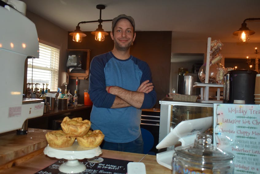 Bryden Mombourquette, owner of the Gaslight Café, opened the coffeehouse that features meat pot pies and espresso on George Street in Sydney on Nov. 16. It comes on the heels of the business’s first season in Louisbourg, which will reopen in the fishing community next May.