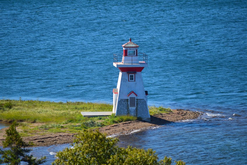 McNeil’s Beach Lighthouse, located near the Seal Island Bridge in Boularderie, is about one metre away from the water of the Great Bras d’Or Channel in Victoria County. A community group hopes to one day restore and preserve the historic lighthouse.