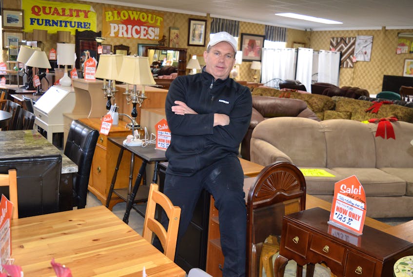 Blair Slade, owner of Blair’s Used Furniture on Union Street, Glace Bay, says he will be attending the community mixer hosted by the revitalization group bayitforward at Royal Canadian Legion branch 3 Glace Bay on Wednesday. The 180 businesses in Glace Bay have been invited to attend the networking event.