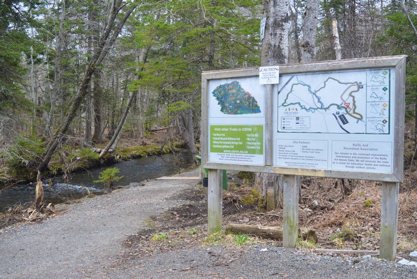 This file photo shows the sign at the entrance to the Baille Ard Nature Trails in Sydney.