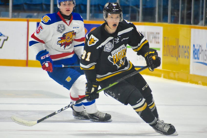 Mathias Laferrière of the Cape Breton Screaming Eagles is in his second full season in the Quebec Major Junior Hockey League. He’s currently tied for the team-lead in points (25) heading into the club’s game against Chicoutimi on Wednesday.