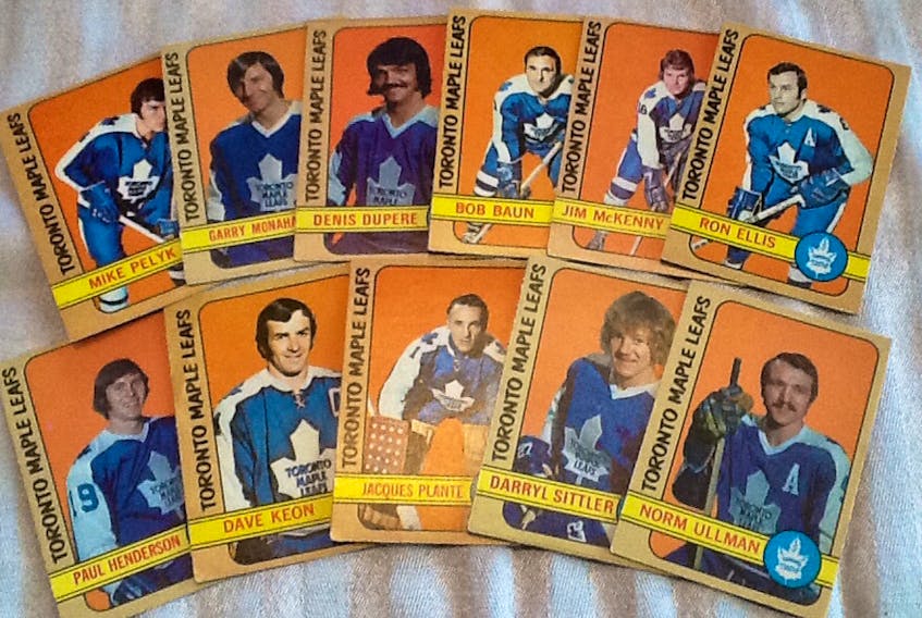 Paul MacDougall's set of 1971-72 Toronto Maple Leafs hockey cards. He isn't willing to trade. Don't ask.