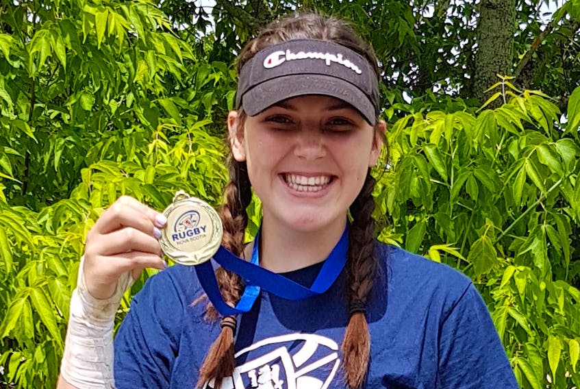 Sixteen-year-old Madison MacInnis of Mira Road helped the Nova Scotia Keltics U16 team win gold at the 2018 Atlantic Rugby Championships at Saints Rugby Park in Truro on Sunday.