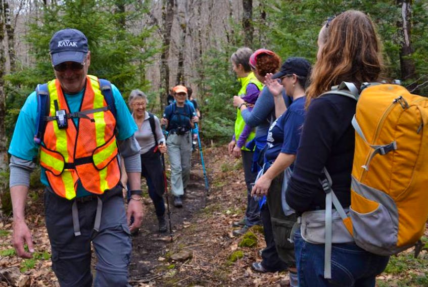Hikers are shown at last year’s Hike Nova Scotia Summit in Tatamagouche, Colchester County. The sold-out summit takes place this weekend in Ingonish.